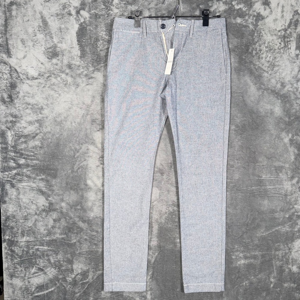 J.Crew Mens 484 Slim Fit Chino Pants Size 28x32 Blue Stretch Flat Front